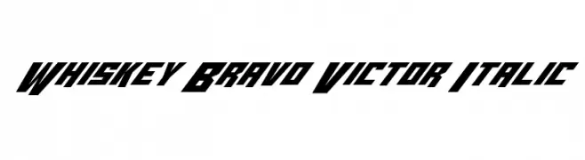 Whiskey Bravo Victor Italic  font caratteri gratis