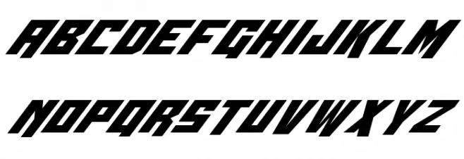 Whiskey Bravo Victor Italic フォント 大文字