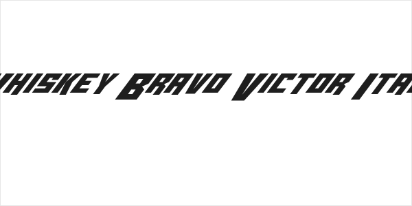 Whiskey Bravo Victor Italic Logo