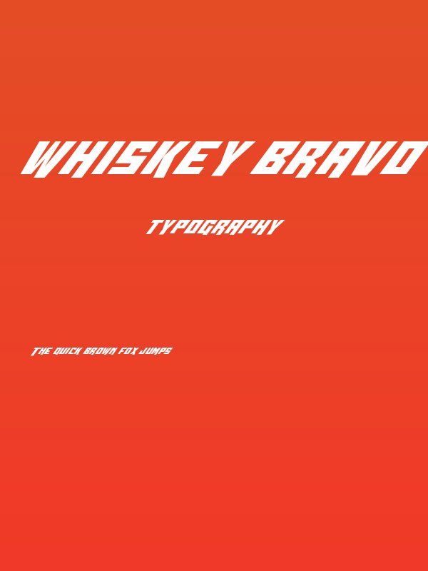 Whiskey Bravo Victor Italic Poster