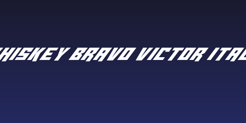Whiskey Bravo Victor Italic Social Header