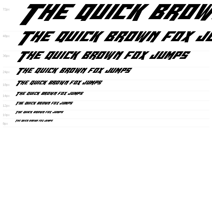 Whiskey Bravo Victor Italic Waterfall