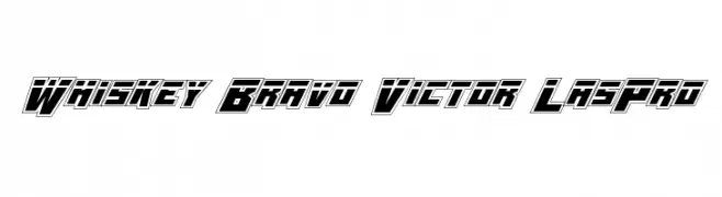 Whiskey Bravo Victor LasPro  font caratteri gratis