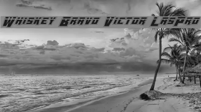 Whiskey Bravo Victor LasPro Font examples