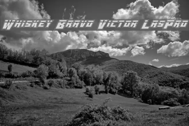 Whiskey Bravo Victor LasPro Font examples