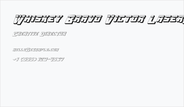 Whiskey Bravo Victor Laser3D Business Card