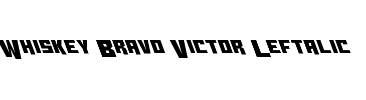 Whiskey Bravo Victor Leftalic  フリーフォントのダウンロード