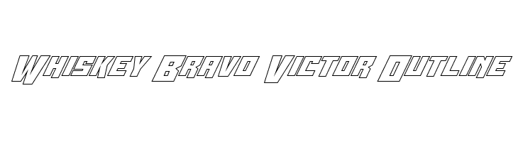 Whiskey Bravo Victor Outline  नि: शुल्क फ़ॉन्ट्स डाउनलोड