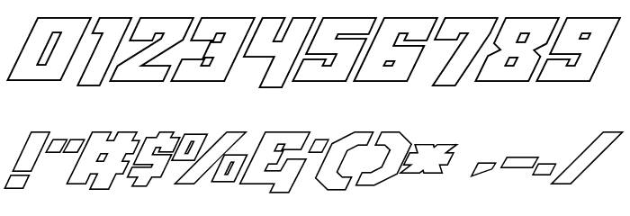 Whiskey Bravo Victor Outline Font OTHER CHARS