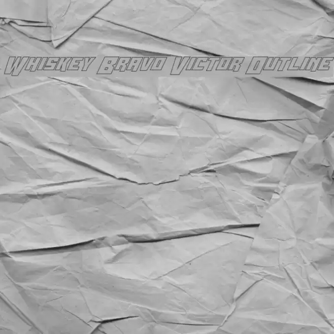 Whiskey Bravo Victor Outline Font examples