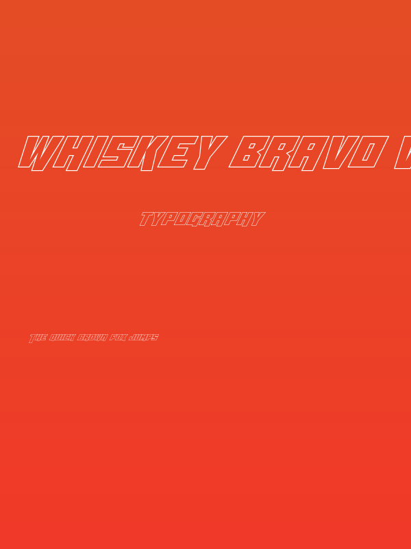 Whiskey Bravo Victor Outline Poster
