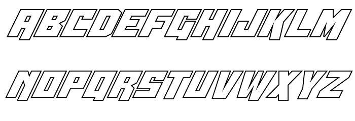 Whiskey Bravo Victor Outline Font LOWERCASE