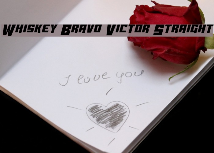 Whiskey Bravo Victor Straight Font examples