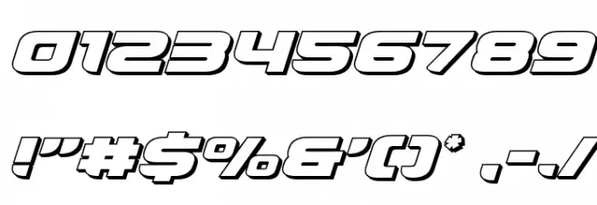 Whiskey Girls 3D Italic Font OTHER CHARS