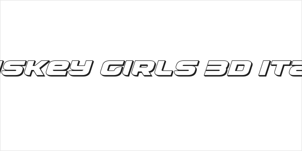 Whiskey Girls 3D Italic Logo