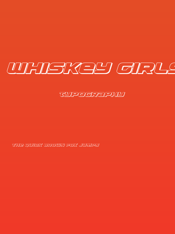 Whiskey Girls 3D Italic Poster