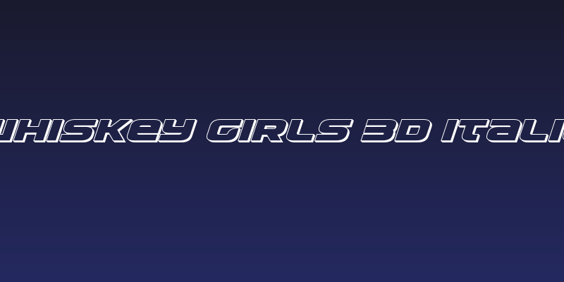 Whiskey Girls 3D Italic Social Header