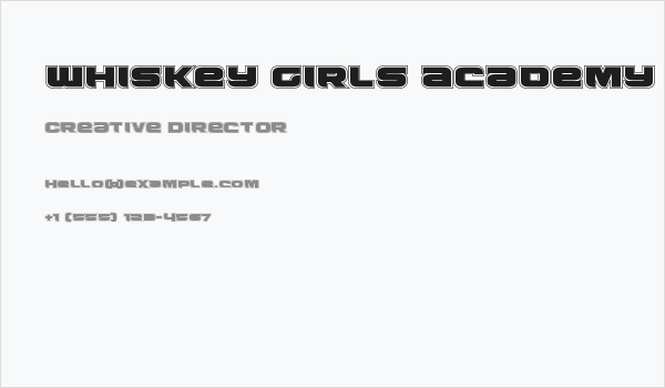 Whiskey Girls Academy Business Card