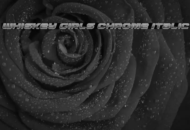 Whiskey Girls Chrome Italic Font examples