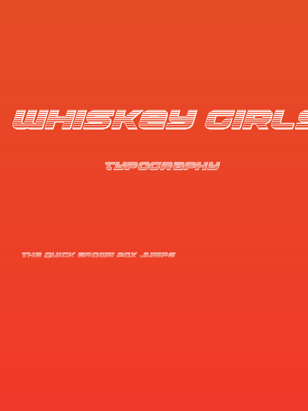 Whiskey Girls Chrome Italic Poster