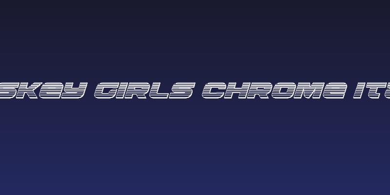 Whiskey Girls Chrome Italic Social Header