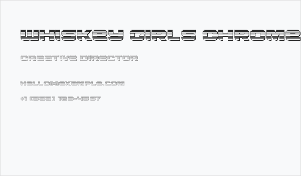 Whiskey Girls Chrome Business Card