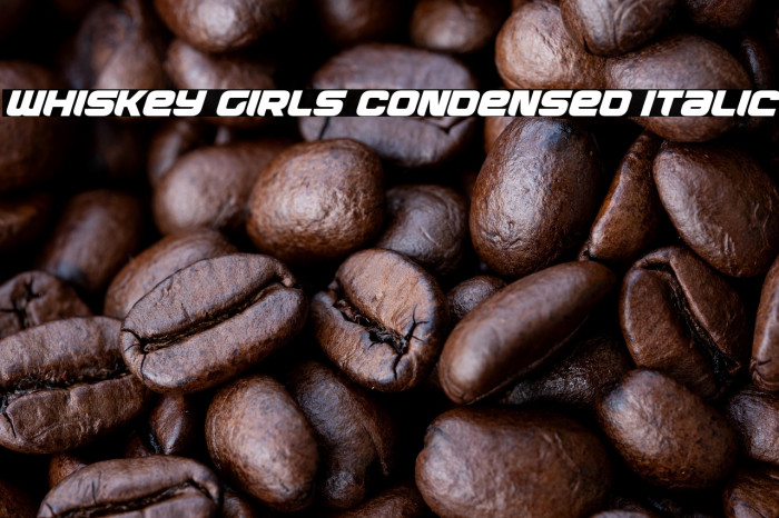 Whiskey Girls Condensed Italic Example 1