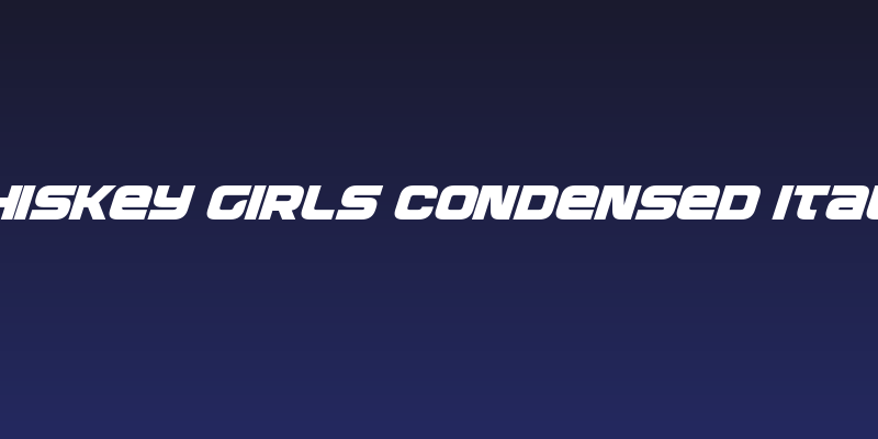 Whiskey Girls Condensed Italic Social Header