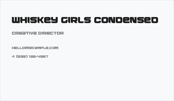 Whiskey Girls Condensed Business Card