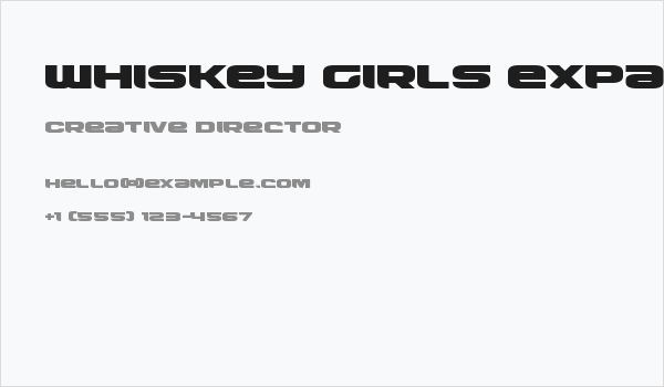 Whiskey Girls Expanded Business Card