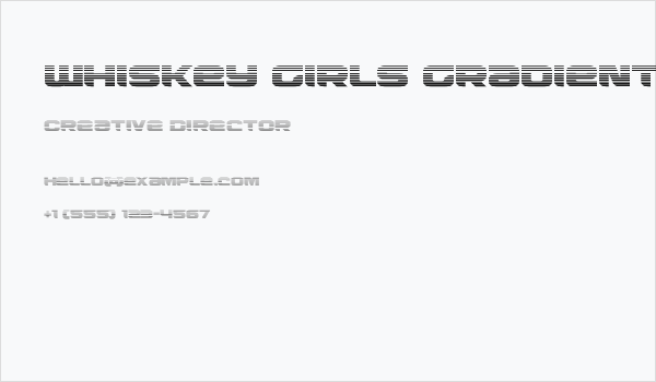 Whiskey Girls Gradient Business Card