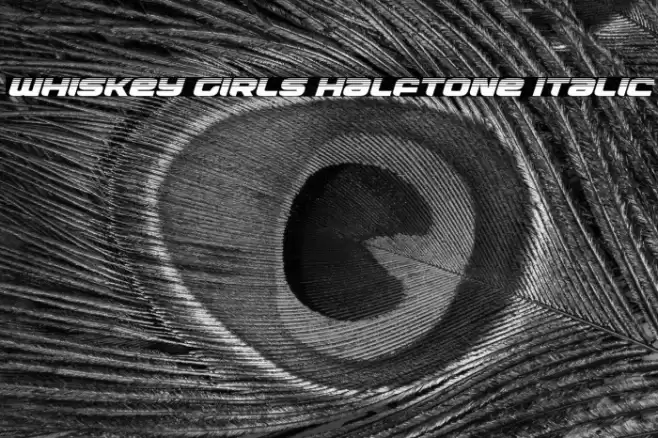 Whiskey Girls Halftone Italic Font examples