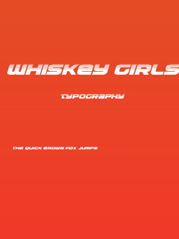 Whiskey Girls Halftone Italic Poster
