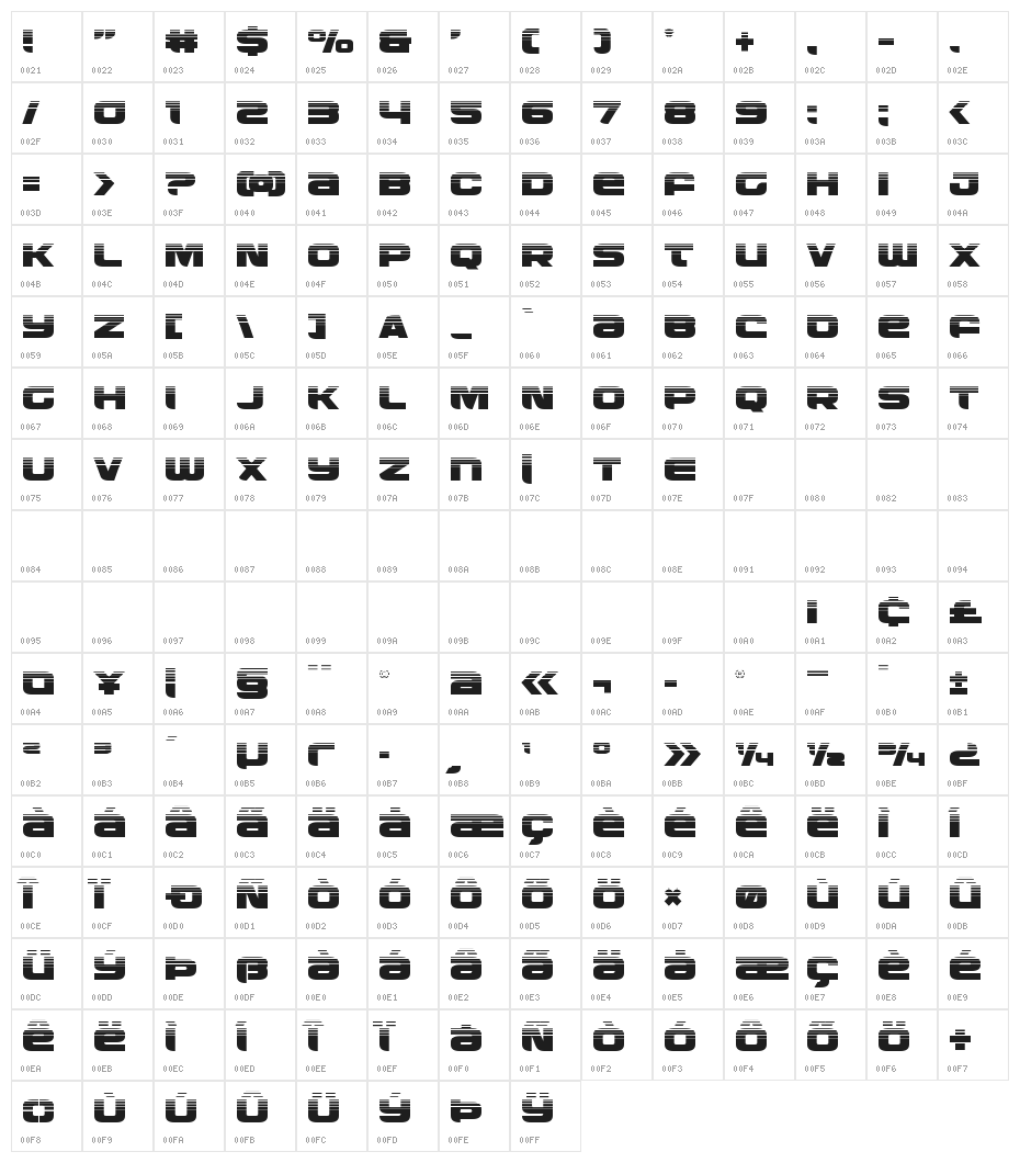 Whiskey Girls Halftone Character Map