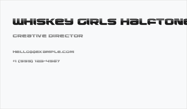 Whiskey Girls Halftone Business Card