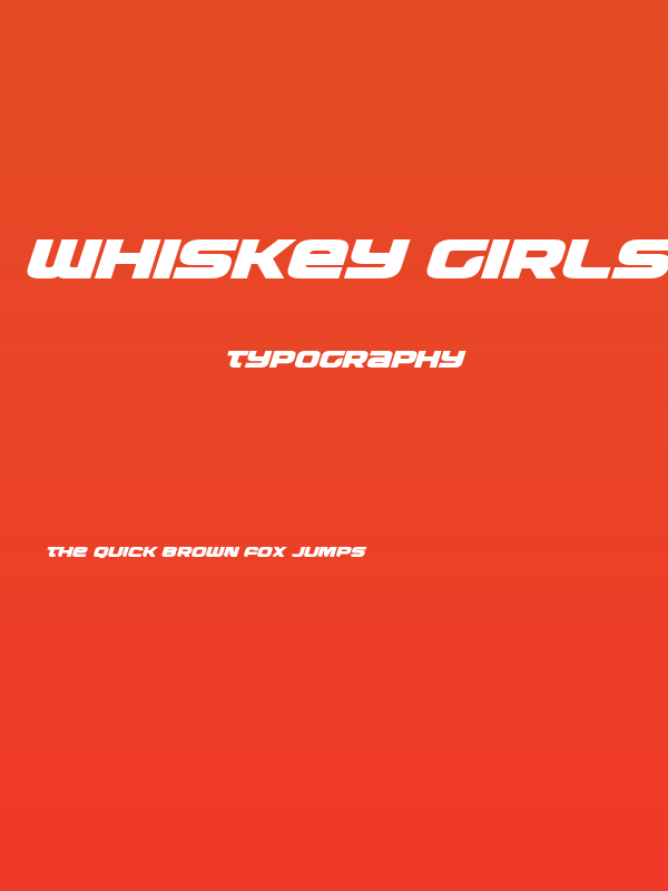 Whiskey Girls Italic Poster