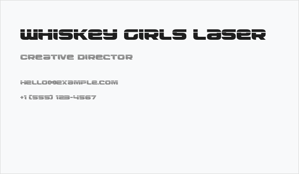 Whiskey Girls Laser Business Card