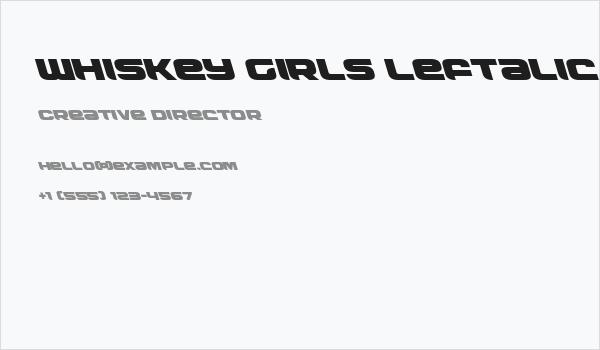 Whiskey Girls Leftalic Business Card