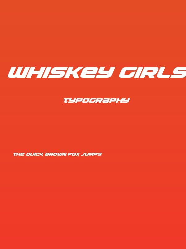 Whiskey Girls Super-Italic Poster