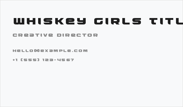 Whiskey Girls Title Business Card