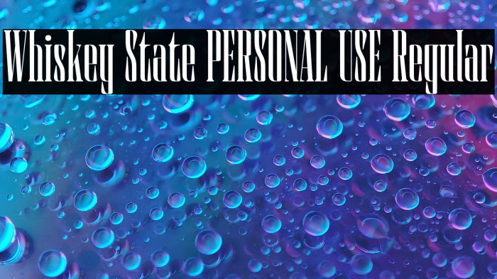Whiskey State PERSONAL USE Regular Example 2
