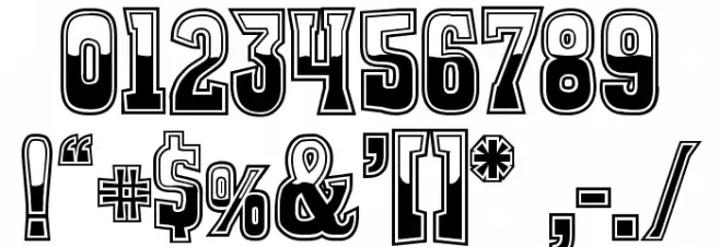 Whiskey Town Buzzed Font OTHER CHARS