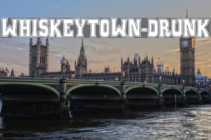 WhiskeyTown-Drunk Font examples