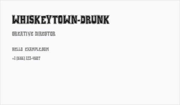 WhiskeyTown-Drunk Business Card