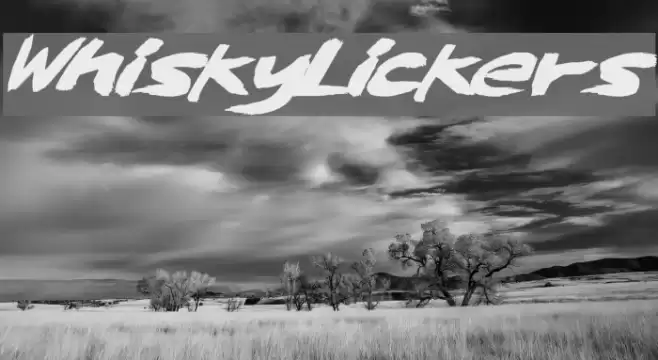 WhiskyLickers Font examples