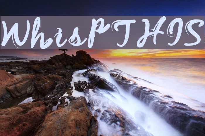WhispTHIS! Font examples