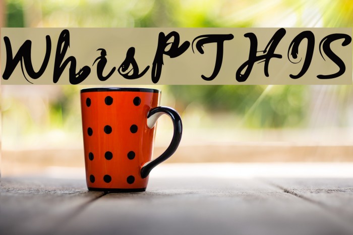 WhispTHIS! Font examples