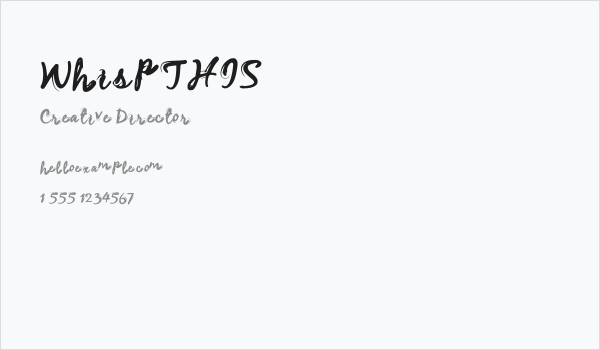 WhispTHIS! Business Card