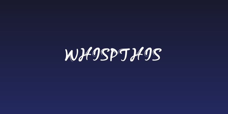 WhispTHIS! Social Header