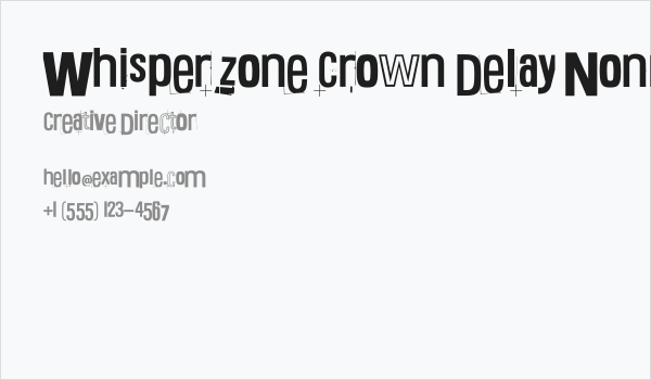 Whisper Zone Crown Delay Nonremittal Transaction Mosquito Business Card